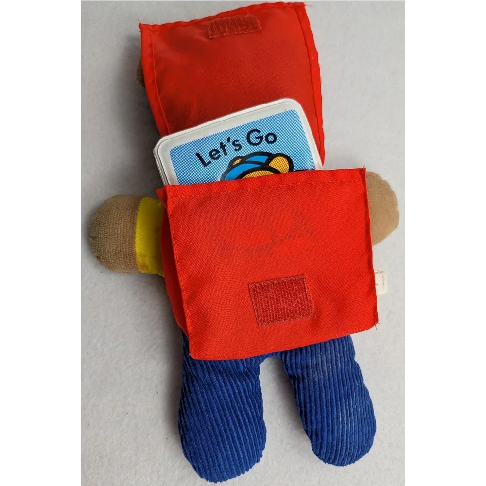 Vintage 1983 Johnson & Johnson Let's Go Bear Plush Toy with Book 10